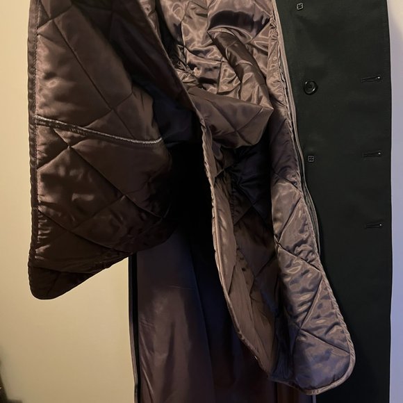 Logistik Unicorp Canadian Military Wool Coat Green Double Breasted Belted Jacket - Picture 4 of 5